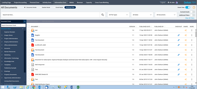 Deltek PIM Simplified Document Management System